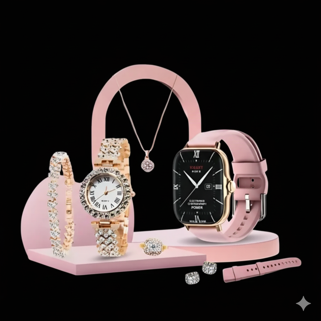 A58 Plus 6 In 1 – Smartwatch For Women | Best Quality Smart Watch For Girls | Perfect For Gift