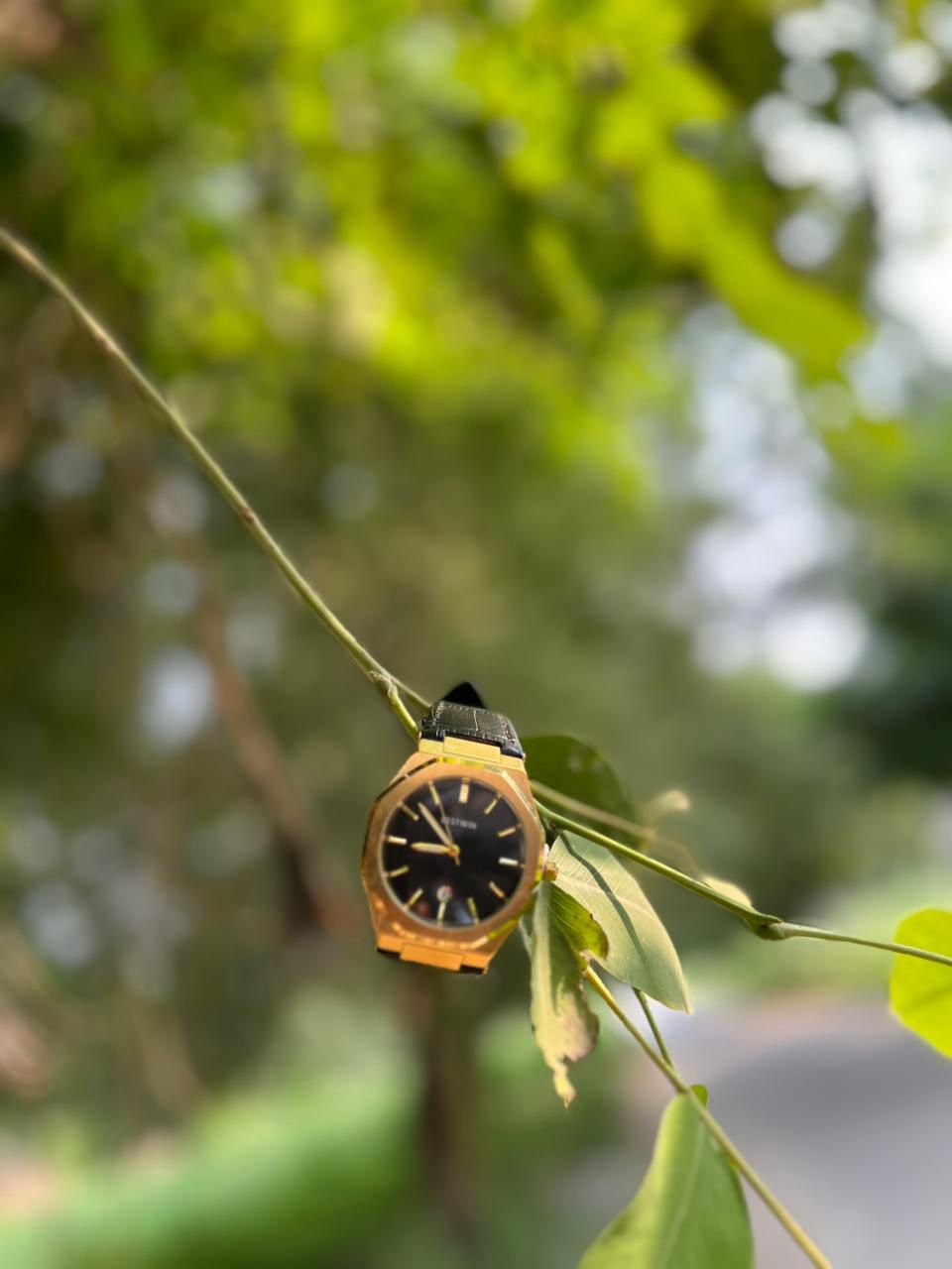 BESTWIN GOLD  OCTAGONAL CASE FOR MEN