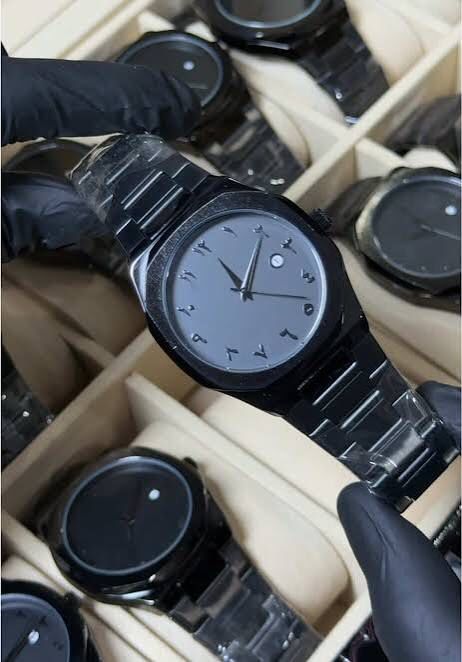 BLACK AURA STAINLESS STEEL WATCH FOR MEN