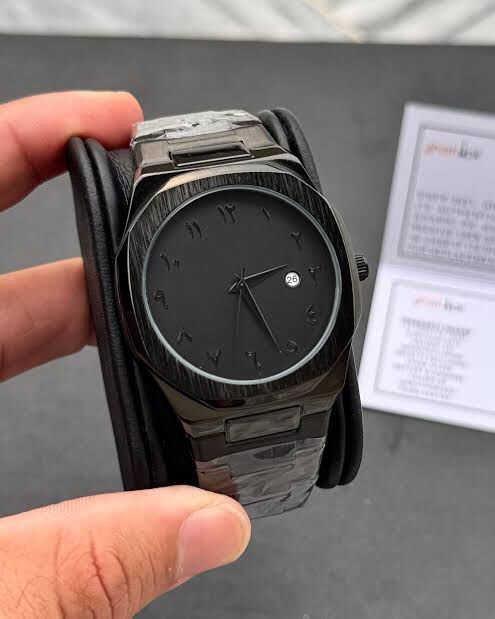 BLACK AURA STAINLESS STEEL WATCH FOR MEN