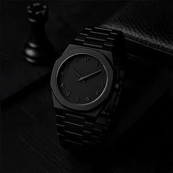 BLACK AURA STAINLESS STEEL WATCH FOR MEN