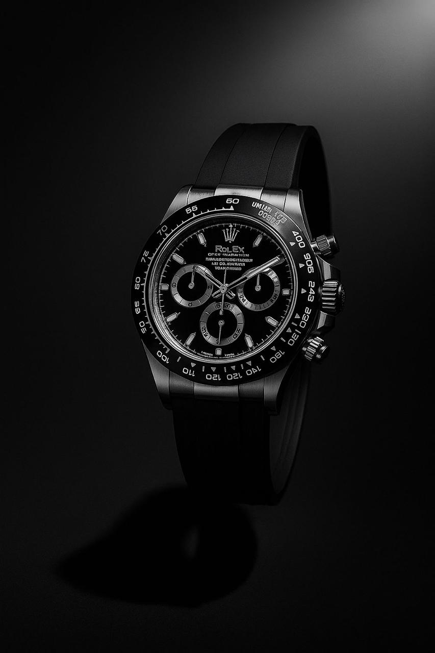 ROLEX COSMOGRAPH DAYTONA SILICONE STRAP WATCH FOR MEN