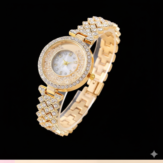 Fashion Watch Popular Fashion Diamond Women's Watch Quartz Leisure Watches for Women Luxury Watch (Without Box)