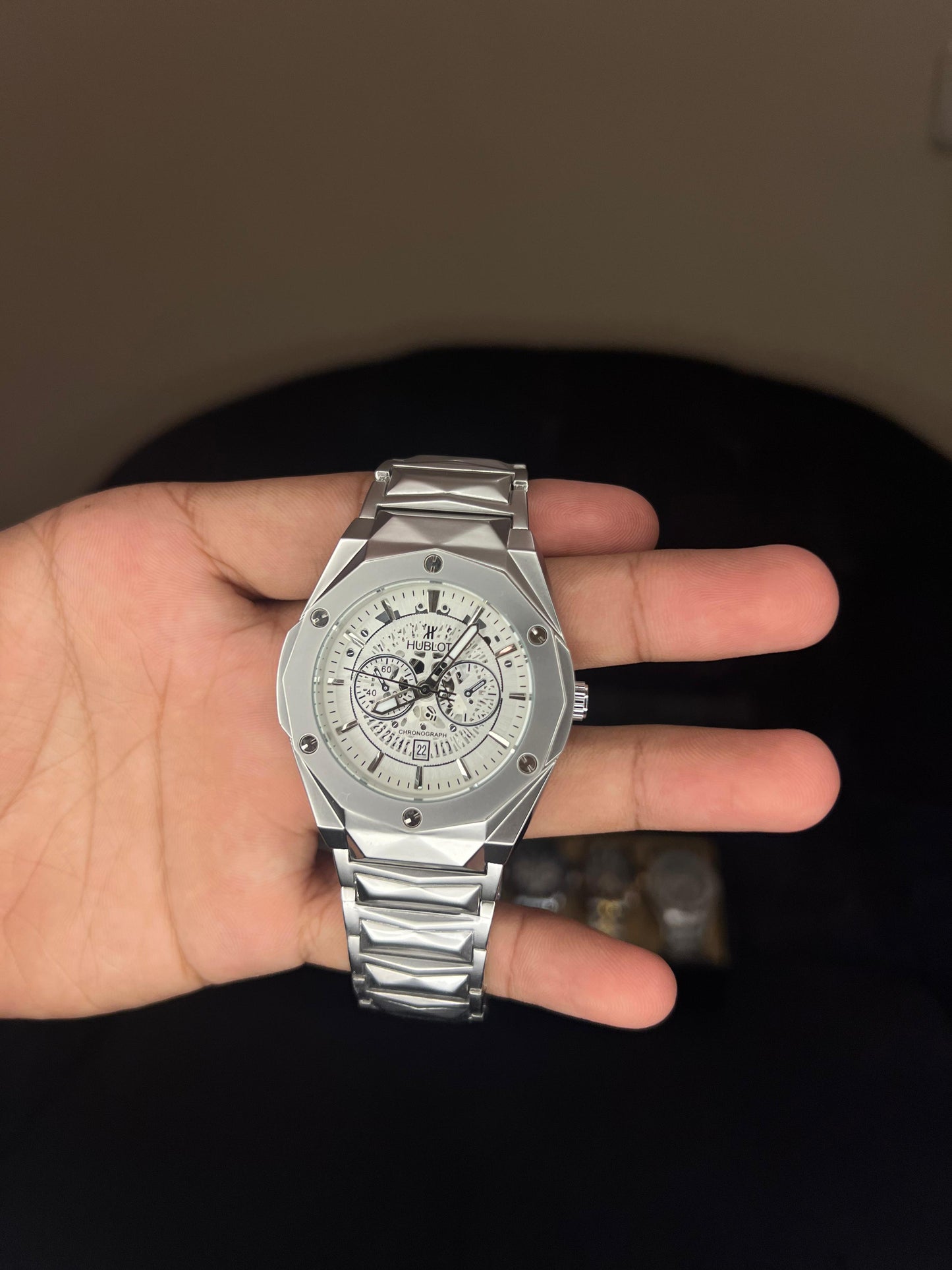 HUBLOT CUT DIAMOND WATCH FOR MEN'S